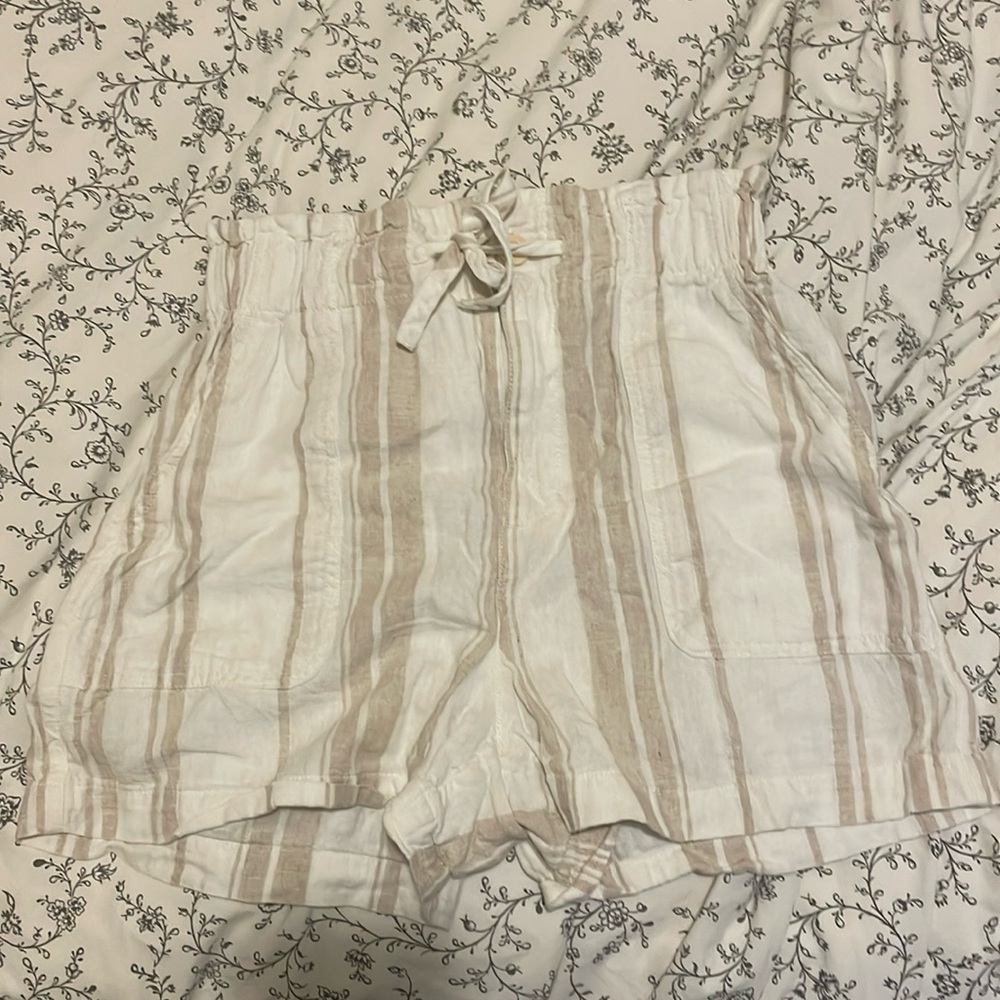 Madewell linen tie shorts